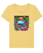 pentru nostalgicii anilor 80 - Reminiscing the 80s Tricou mânecă scurtă guler larg fitted Damă Expresser