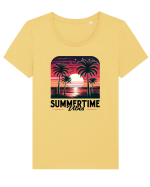 pentru nostalgicii anilor 80 - Summertime vibes Tricou mânecă scurtă guler larg fitted Damă Expresser