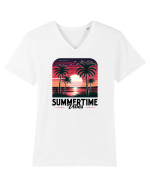 pentru nostalgicii anilor 80 - Summertime vibes Tricou mânecă scurtă guler V Bărbat Presenter