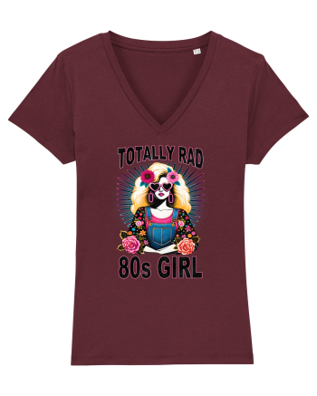 pentru nostalgicii anilor 80 - Totally rad 80s girl Burgundy