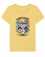 pentru nostalgicii anilor 80 - Vintage tunes Tricou mânecă scurtă guler larg fitted Damă Expresser