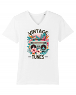 pentru nostalgicii anilor 80 - Vintage tunes Tricou mânecă scurtă guler V Bărbat Presenter