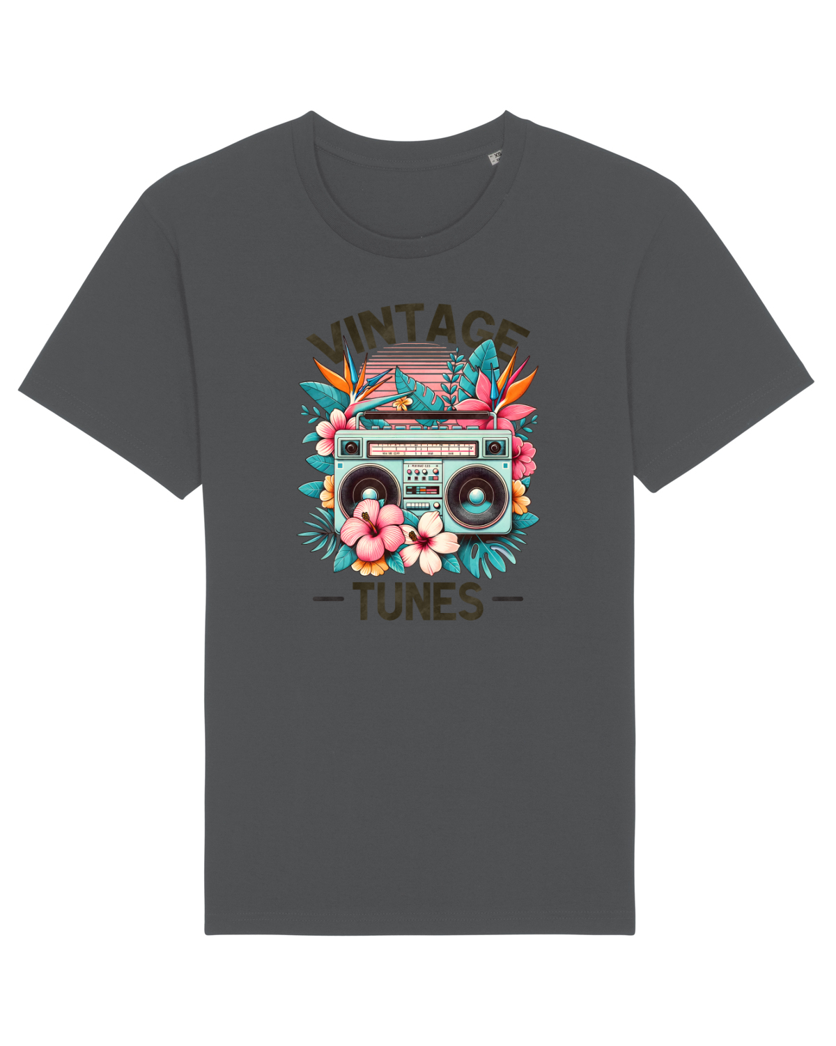 Tricou mânecă scurtă Unisex Rocker Anthracite