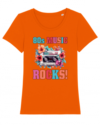 in stilul pop al anilor 80 - 80s music rocks Bright Orange
