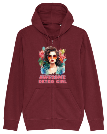 in stilul pop al anilor 80 - Awesome retro girl Burgundy