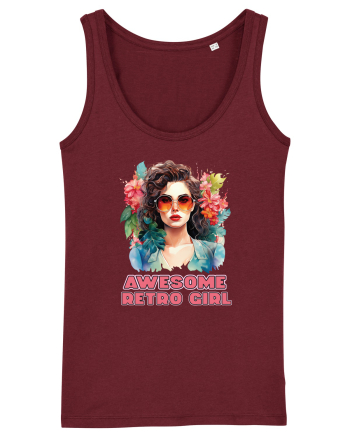 in stilul pop al anilor 80 - Awesome retro girl Burgundy