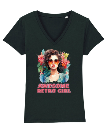 in stilul pop al anilor 80 - Awesome retro girl Black