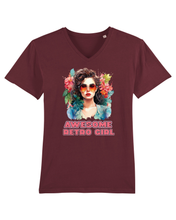 in stilul pop al anilor 80 - Awesome retro girl Burgundy