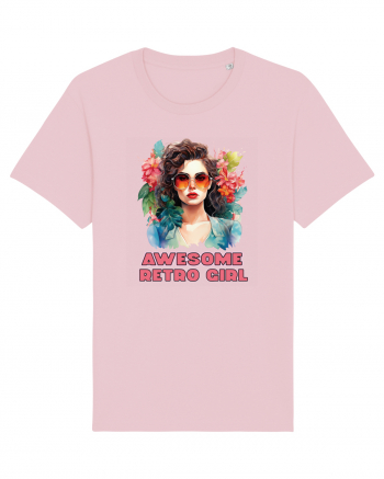 in stilul pop al anilor 80 - Awesome retro girl Cotton Pink