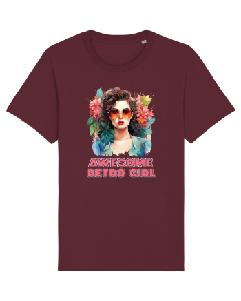in stilul pop al anilor 80 - Awesome retro girl Burgundy