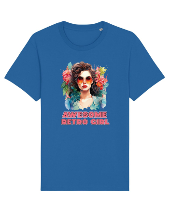 in stilul pop al anilor 80 - Awesome retro girl Royal Blue