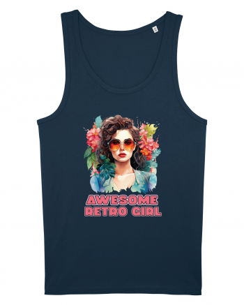 in stilul pop al anilor 80 - Awesome retro girl Navy