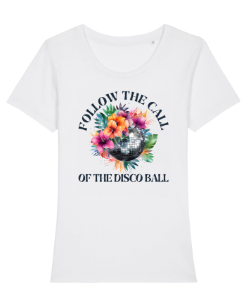 in stilul pop al anilor 80 - Follow the call of the disco ball White