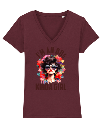 in stilul pop al anilor 80 - I am an 80s kind of girl Burgundy