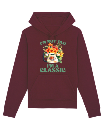 in stilul pop al anilor 80 - I am not old, I am a classic Burgundy