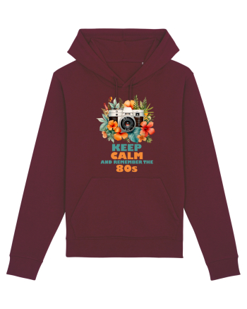 in stilul pop al anilor 80 - Keep calm and remember the 80s Burgundy