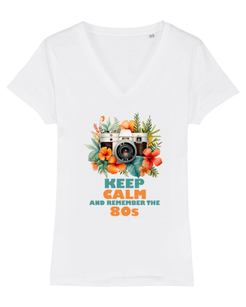 in stilul pop al anilor 80 - Keep calm and remember the 80s White