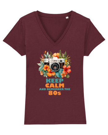 in stilul pop al anilor 80 - Keep calm and remember the 80s Burgundy