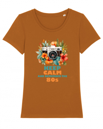 in stilul pop al anilor 80 - Keep calm and remember the 80s Roasted Orange