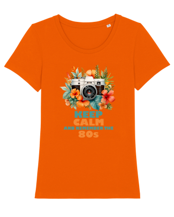 in stilul pop al anilor 80 - Keep calm and remember the 80s Bright Orange