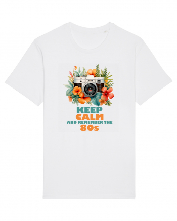 in stilul pop al anilor 80 - Keep calm and remember the 80s White