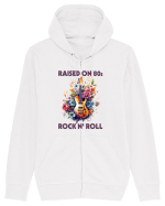 in stilul pop al anilor 80 - Raised on 80s rock and roll Hanorac cu fermoar Unisex Connector