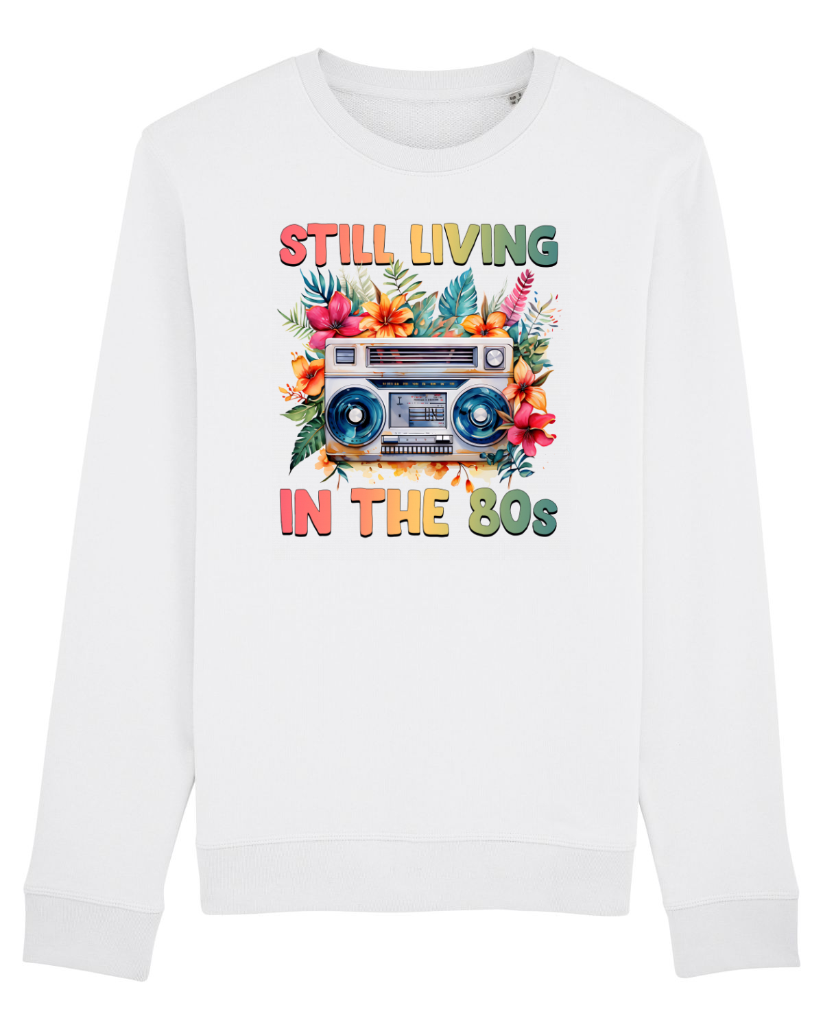 Bluză mânecă lungă Unisex Rise White