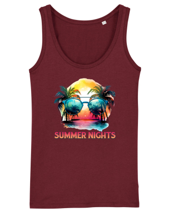 in stilul pop al anilor 80 - Summer nights Burgundy