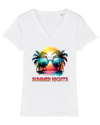 in stilul pop al anilor 80 - Summer nights White
