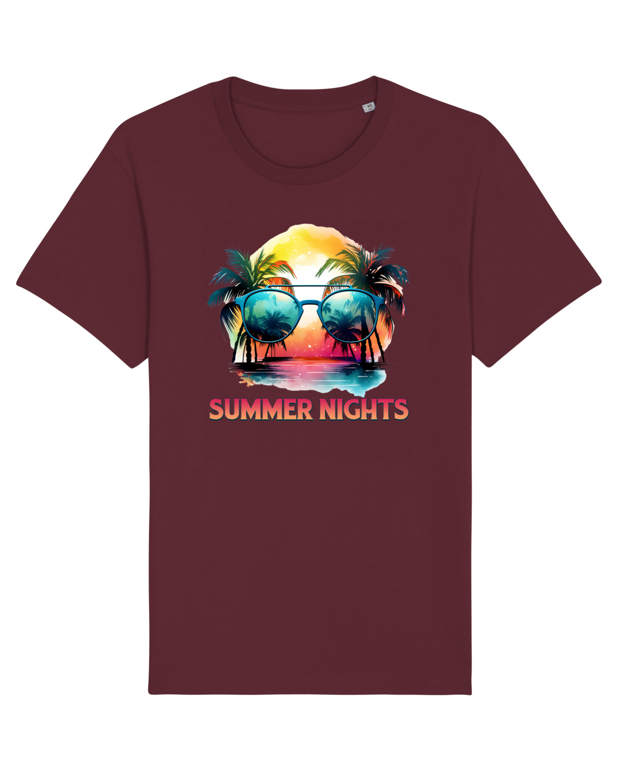 Tricou mânecă scurtă Unisex Rocker Burgundy