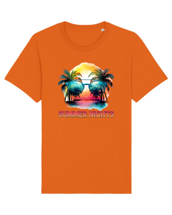 in stilul pop al anilor 80 - Summer nights Bright Orange
