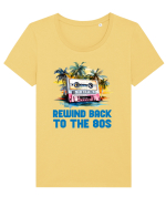 in stil retro chic - Rewind back to the 80s Tricou mânecă scurtă guler larg fitted Damă Expresser