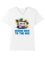 in stil retro chic - Rewind back to the 80s Tricou mânecă scurtă guler V Bărbat Presenter