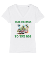 in stil retro chic - Take me back to the 80s Tricou mânecă scurtă guler V Damă Evoker