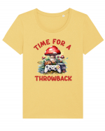 in stil retro chic - Time for a throwback Tricou mânecă scurtă guler larg fitted Damă Expresser