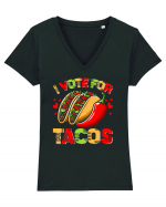 I vote for tacos Tricou mânecă scurtă guler V Damă Evoker