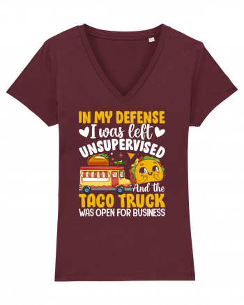 In my defense, I was left unsupervised and the taco truck was open Burgundy