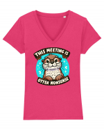 This meeting is otter nonsense Tricou mânecă scurtă guler V Damă Evoker