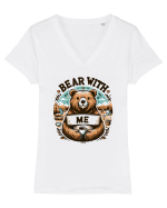 Bear with me Tricou mânecă scurtă guler V Damă Evoker