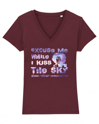 EXCUSE ME WHILE I KISS THE SKY - Jimi Hendrix Burgundy
