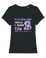 EXCUSE ME WHILE I KISS THE SKY - Jimi Hendrix Tricou mânecă scurtă guler larg fitted Damă Expresser