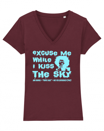 EXCUSE ME WHILE I KISS THE SKY - Jimi Hendrix 2 Burgundy