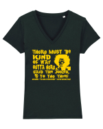 THERE MUST BE A WAY OUTTA HERE - Jimi Hendrix 2  Tricou mânecă scurtă guler V Damă Evoker