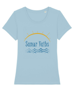 Samăr Vaibs Tricou mânecă scurtă guler larg fitted Damă Expresser