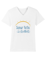 Samăr Vaibs Tricou mânecă scurtă guler V Bărbat Presenter
