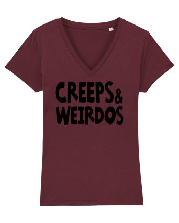 Creeps & Weirdos - black Burgundy