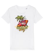 Porc de Vară pe Plajă Tricou mânecă scurtă  Copii Mini Creator