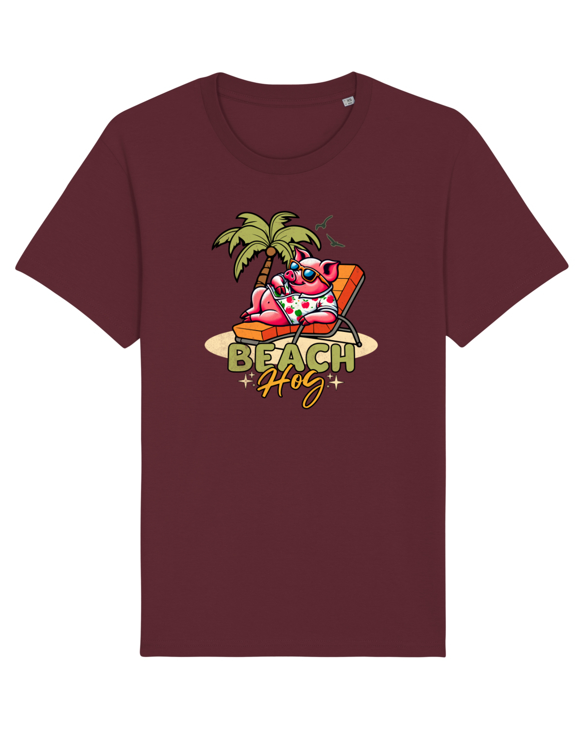 Tricou mânecă scurtă Unisex Rocker Burgundy