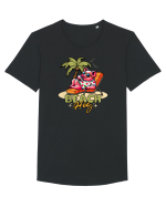 Porc de Vară pe Plajă Tricou mânecă scurtă guler larg Bărbat Skater
