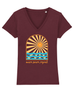 Mare, soare, repeat Tricou mânecă scurtă guler V Damă Evoker
